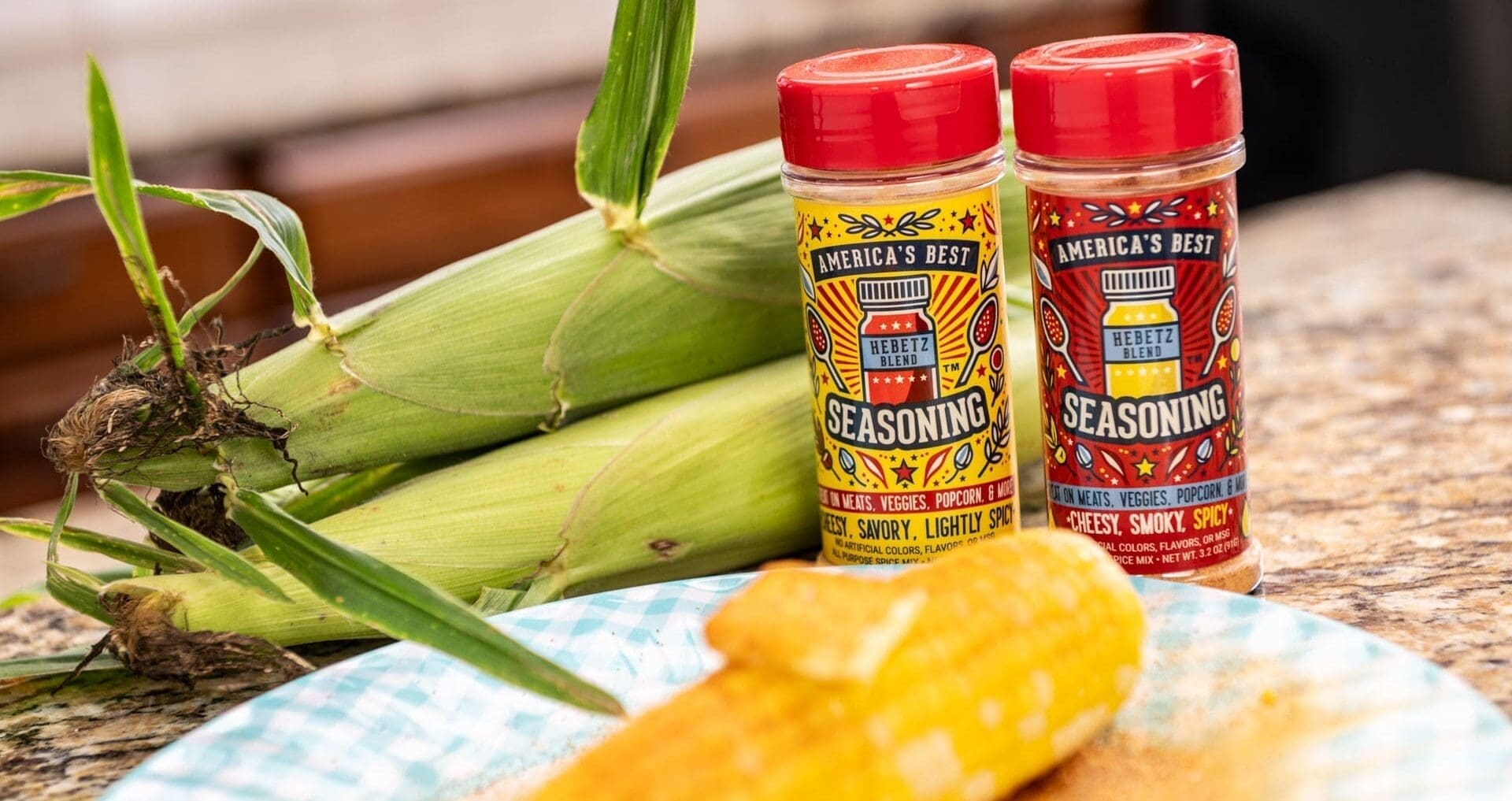 Product placement images of America's Best Seasoning being sprinkled on various foods making them more savory and delicious.